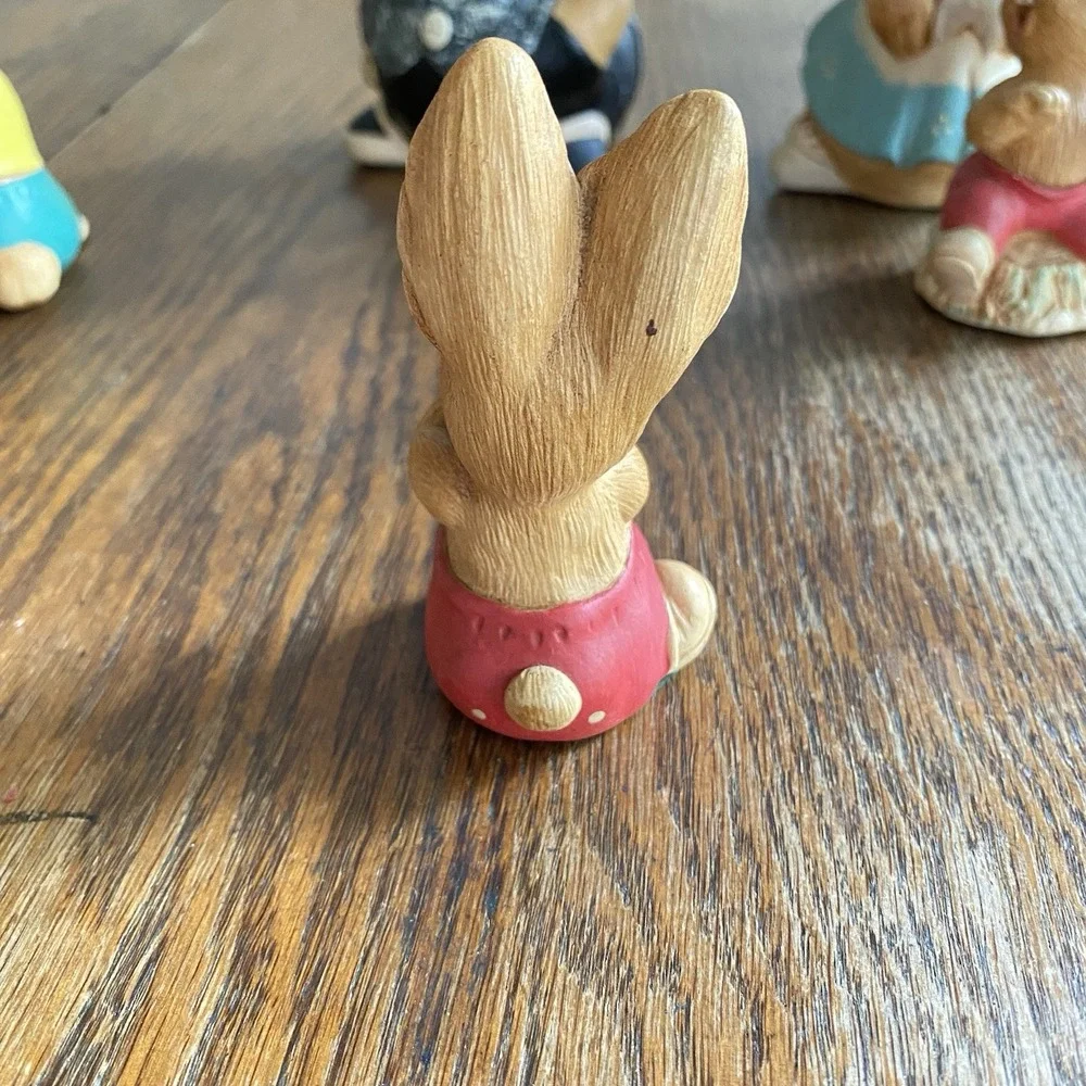 8 Vintage 50s Pendelfin Collectable Bunnies Clanger Made in England Hand Painted